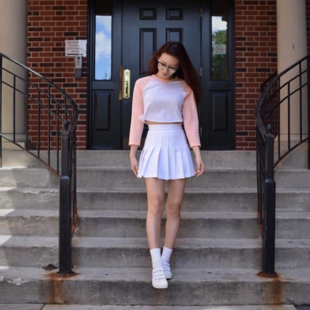 American apparel raglan crop 3/4